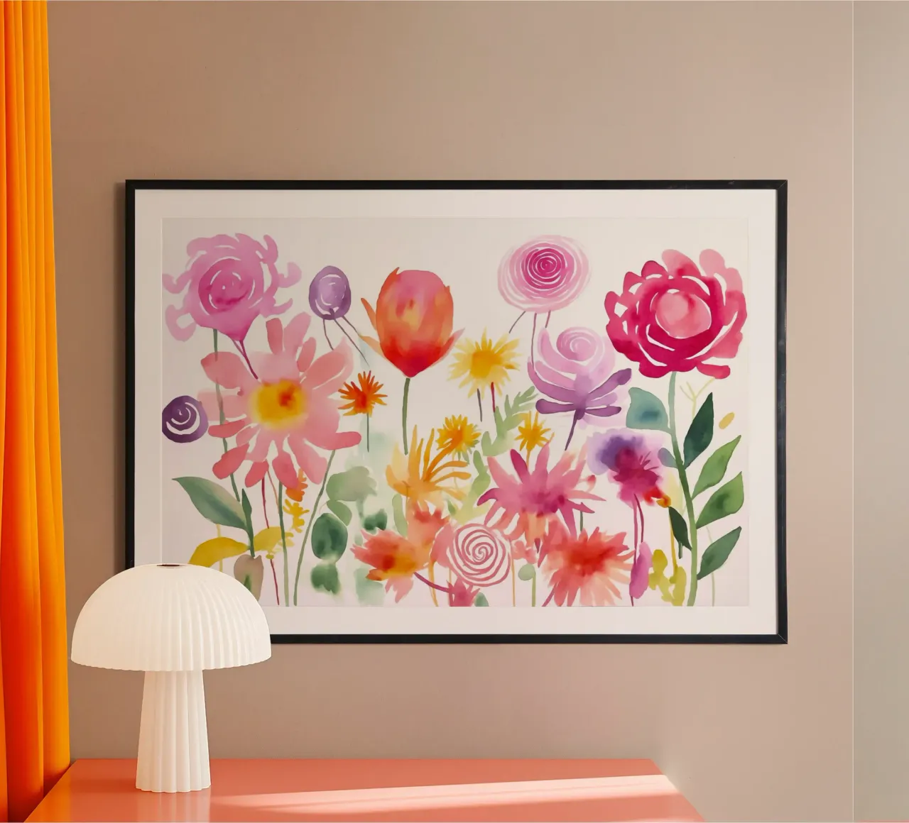 Estroso valzer dei fiori selvatici poster con telaio in plastica da Andrea Haase Modern Home