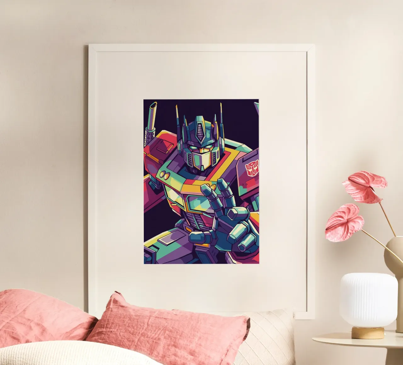 Optimus Prime WPAP art #1 poster con telaio in plastica da Hantamrata