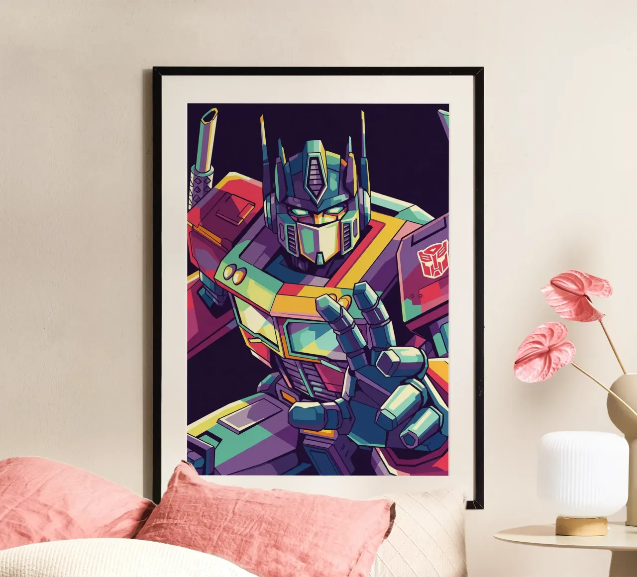 Optimus Prime WPAP art #1 poster con telaio in plastica da Hantamrata