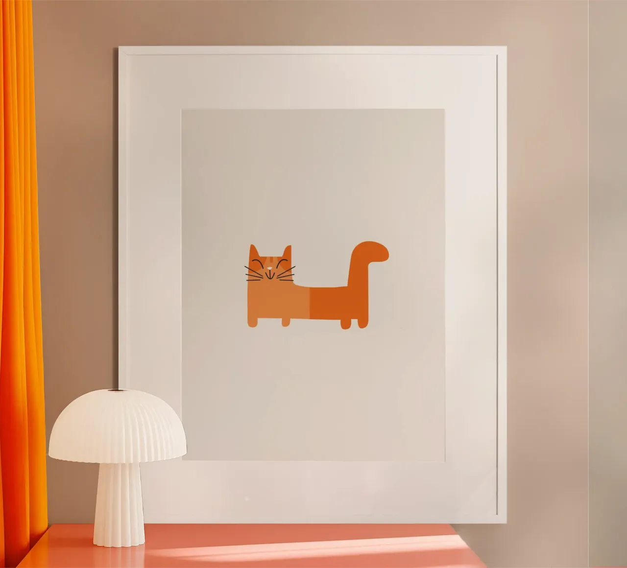 Un simpatico gatto arancione poster da dan band