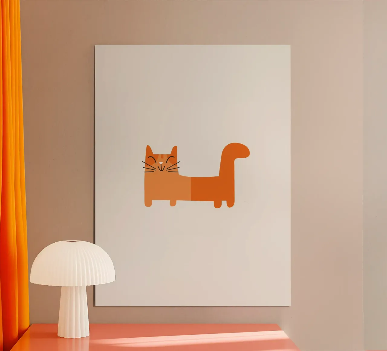 Un simpatico gatto arancione poster da dan band