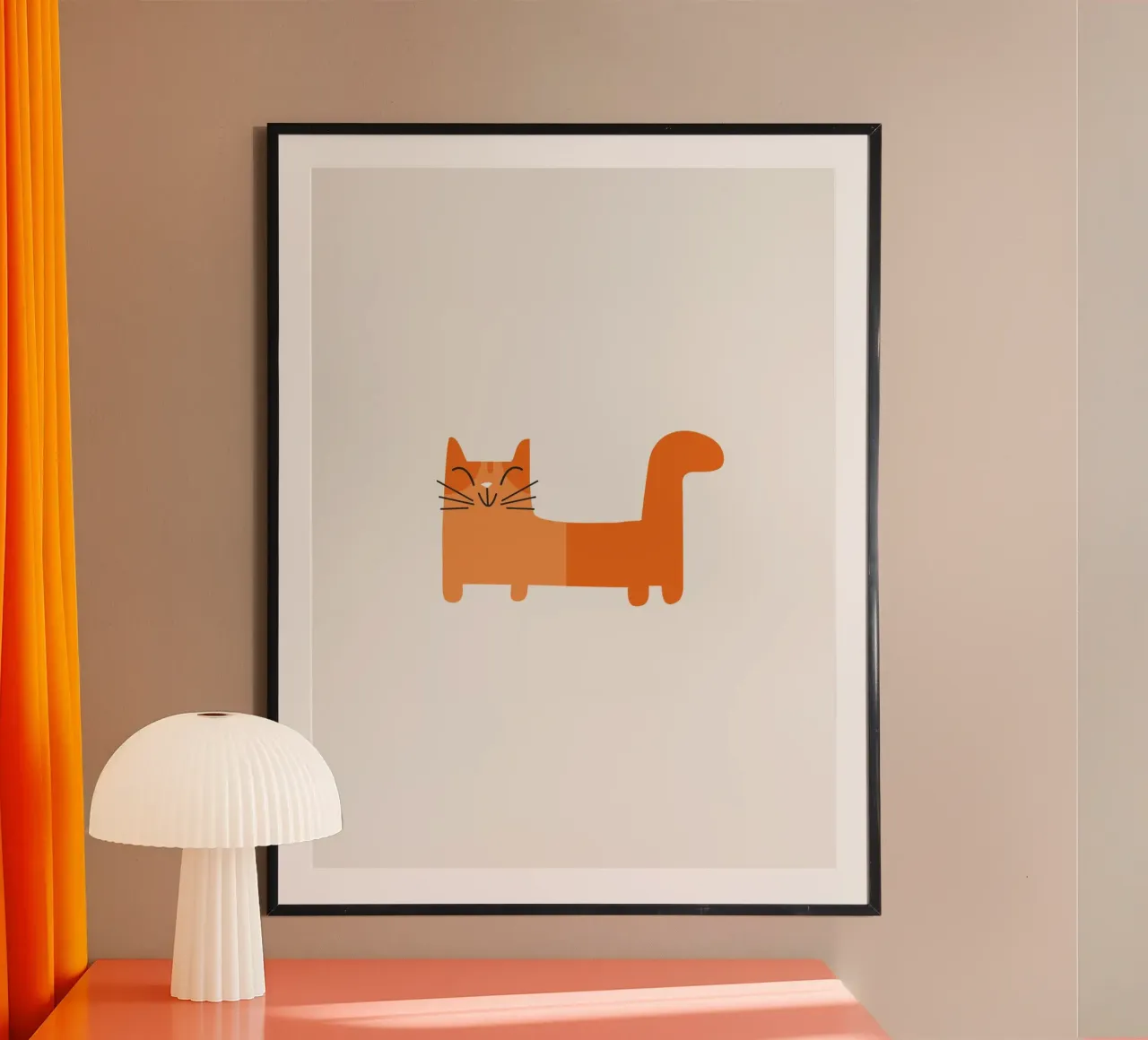 Un simpatico gatto arancione poster da dan band