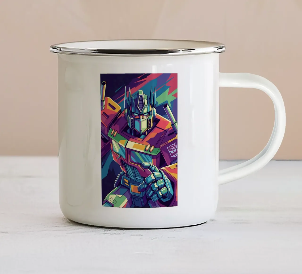 Optimus Prime WPAP art #2 tazza in smalto da Hantamrata