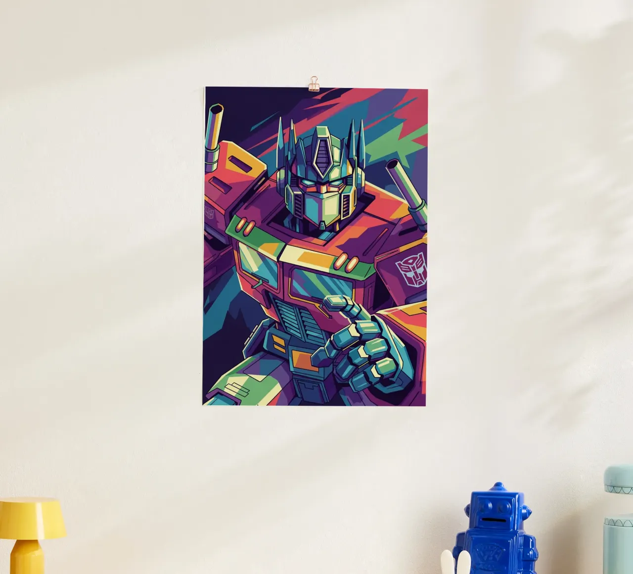 Optimus Prime WPAP art #2 poster con telaio in plastica da Hantamrata