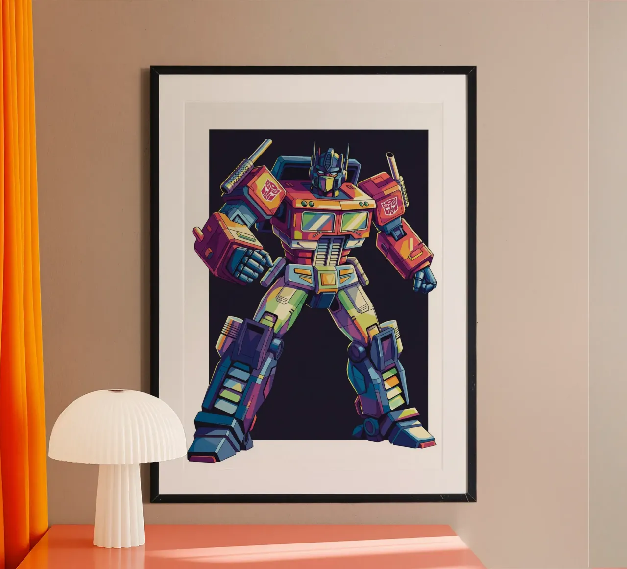 Optimus Prime WPAP art #4 poster con telaio in legno da Hantamrata