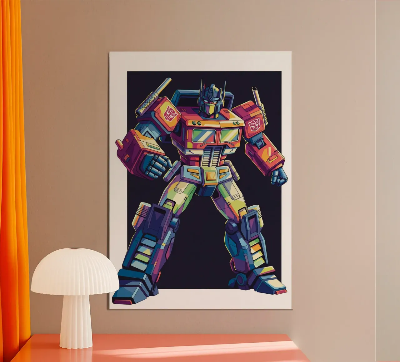 Optimus Prime WPAP art #4 poster con telaio in legno da Hantamrata