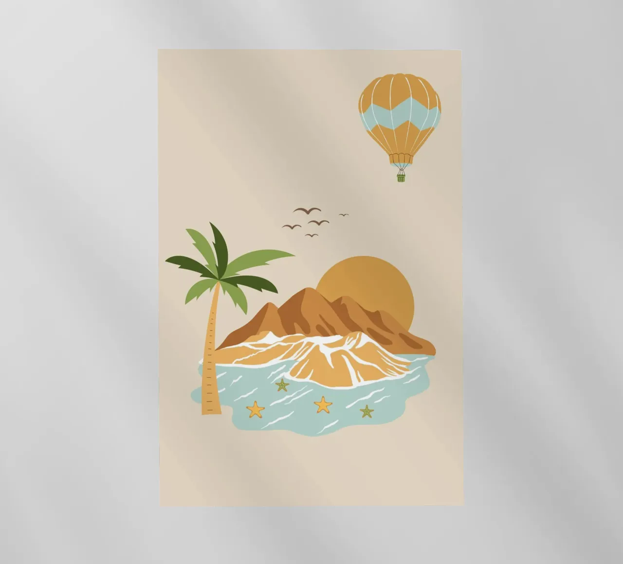 island and balloon pellicola backlit da pastel color shape
