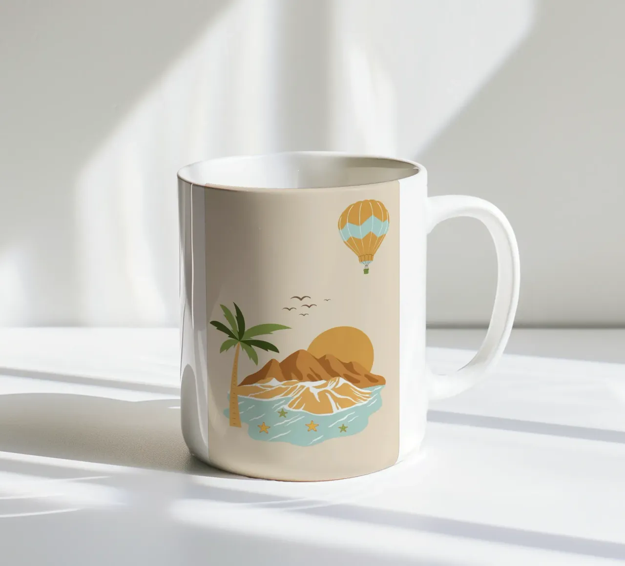 island and balloon tazza in ceramica da pastel color shape