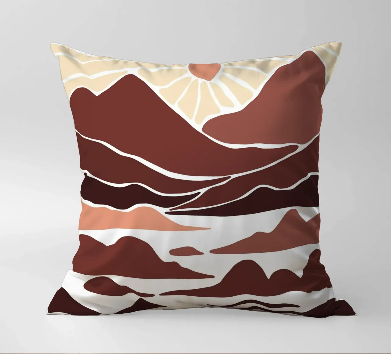 layer of mountain cuscino da pastel color shape