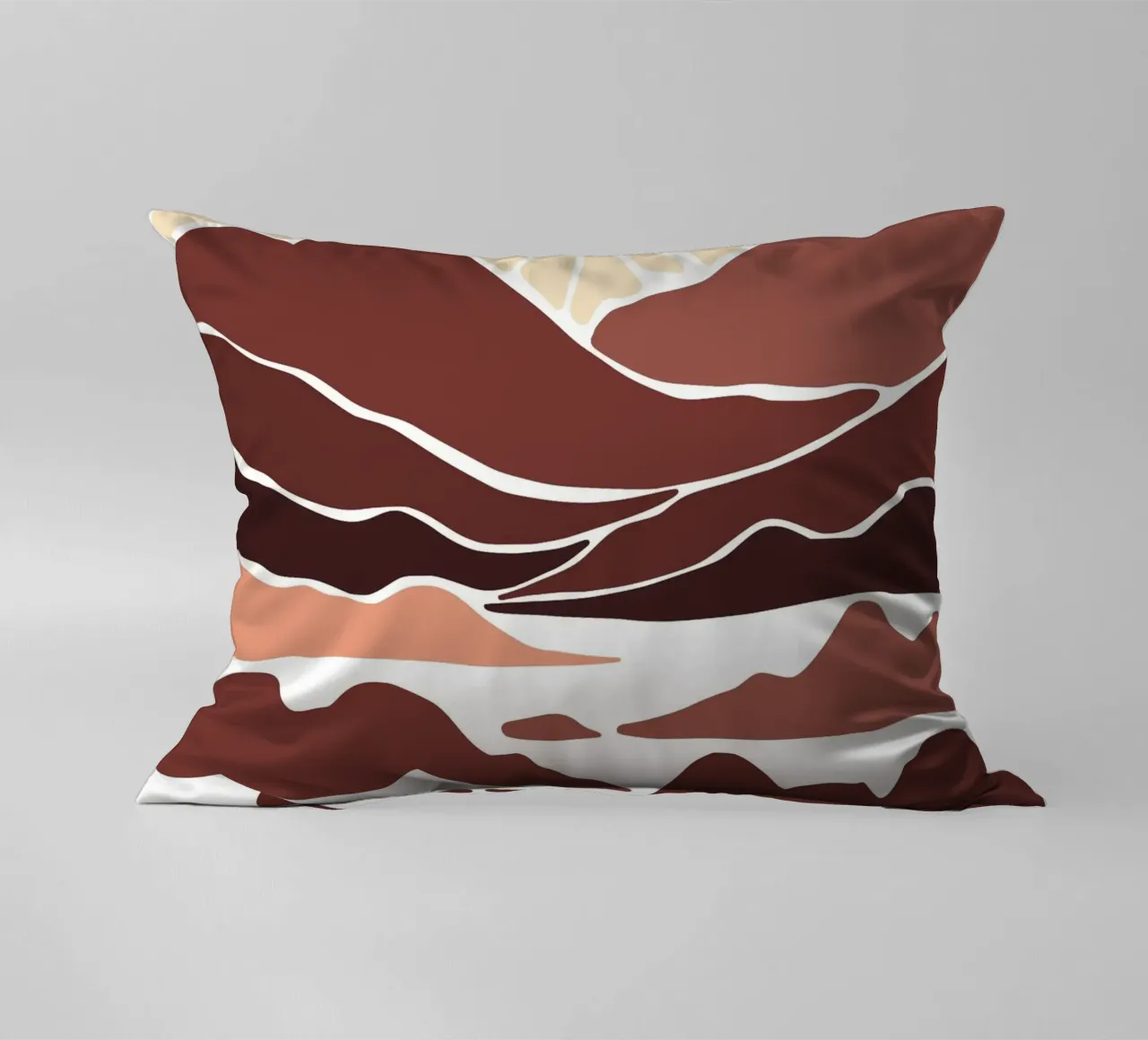 layer of mountain cuscino da pastel color shape
