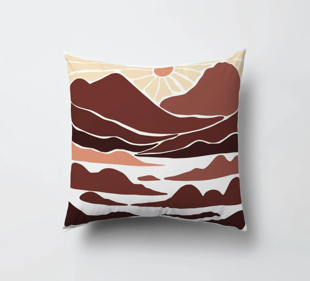 layer of mountain cuscino da pastel color shape
