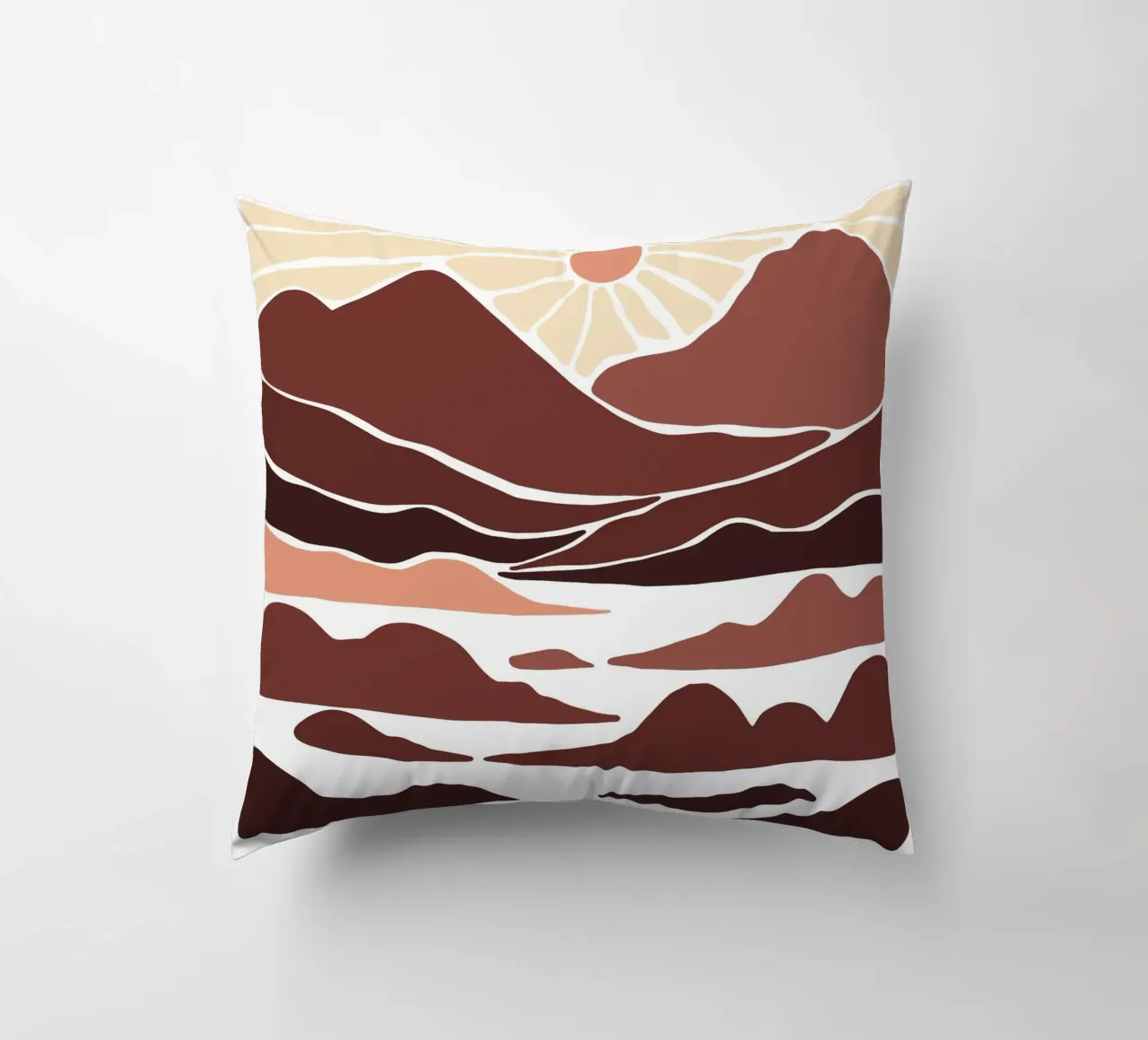 layer of mountain cuscino da pastel color shape