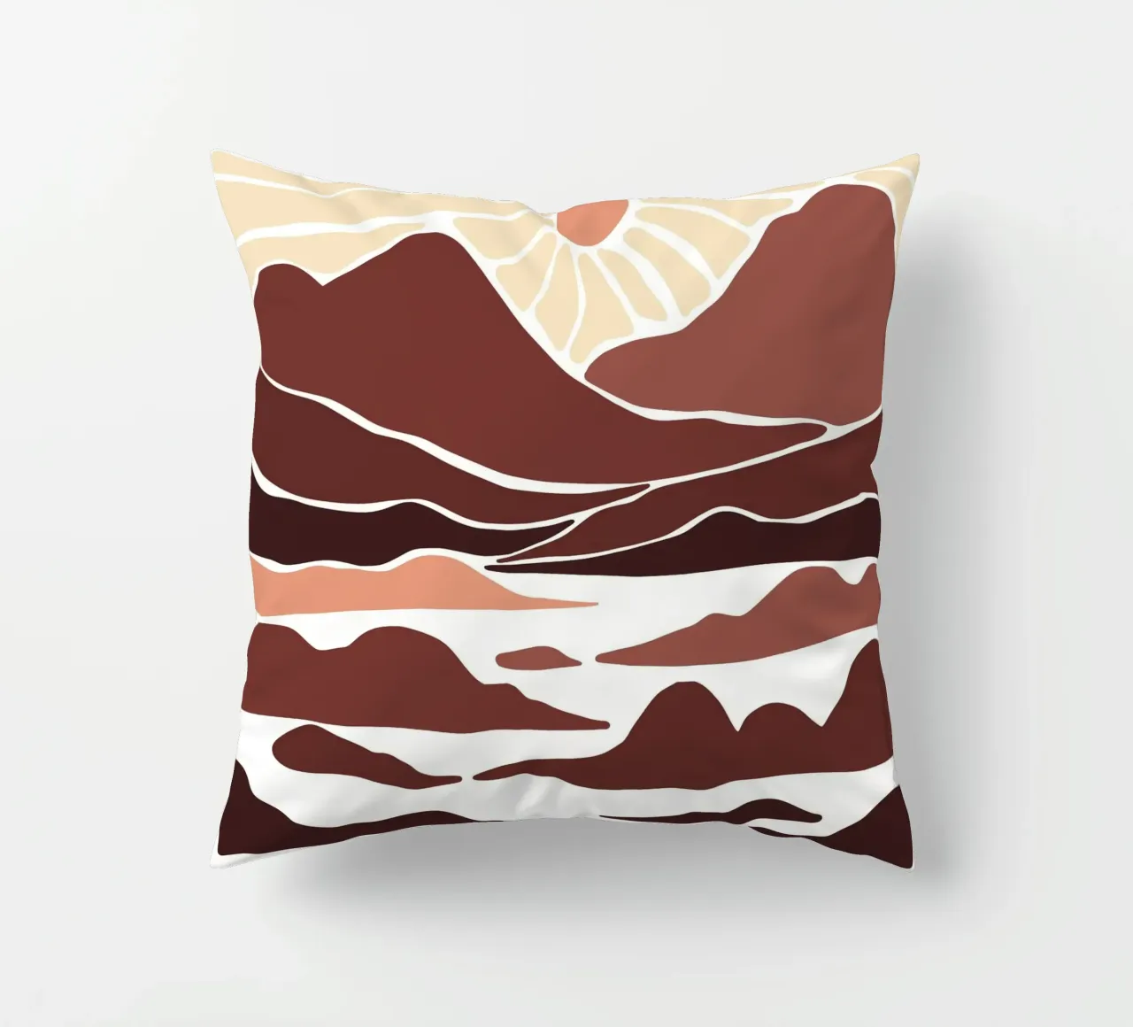 layer of mountain cuscino da pastel color shape