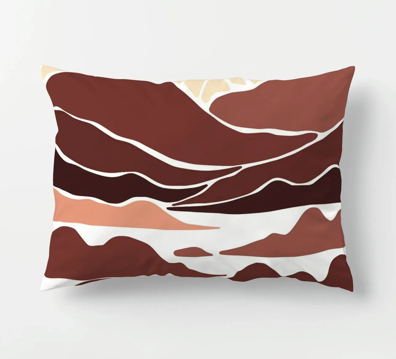layer of mountain cuscino da pastel color shape
