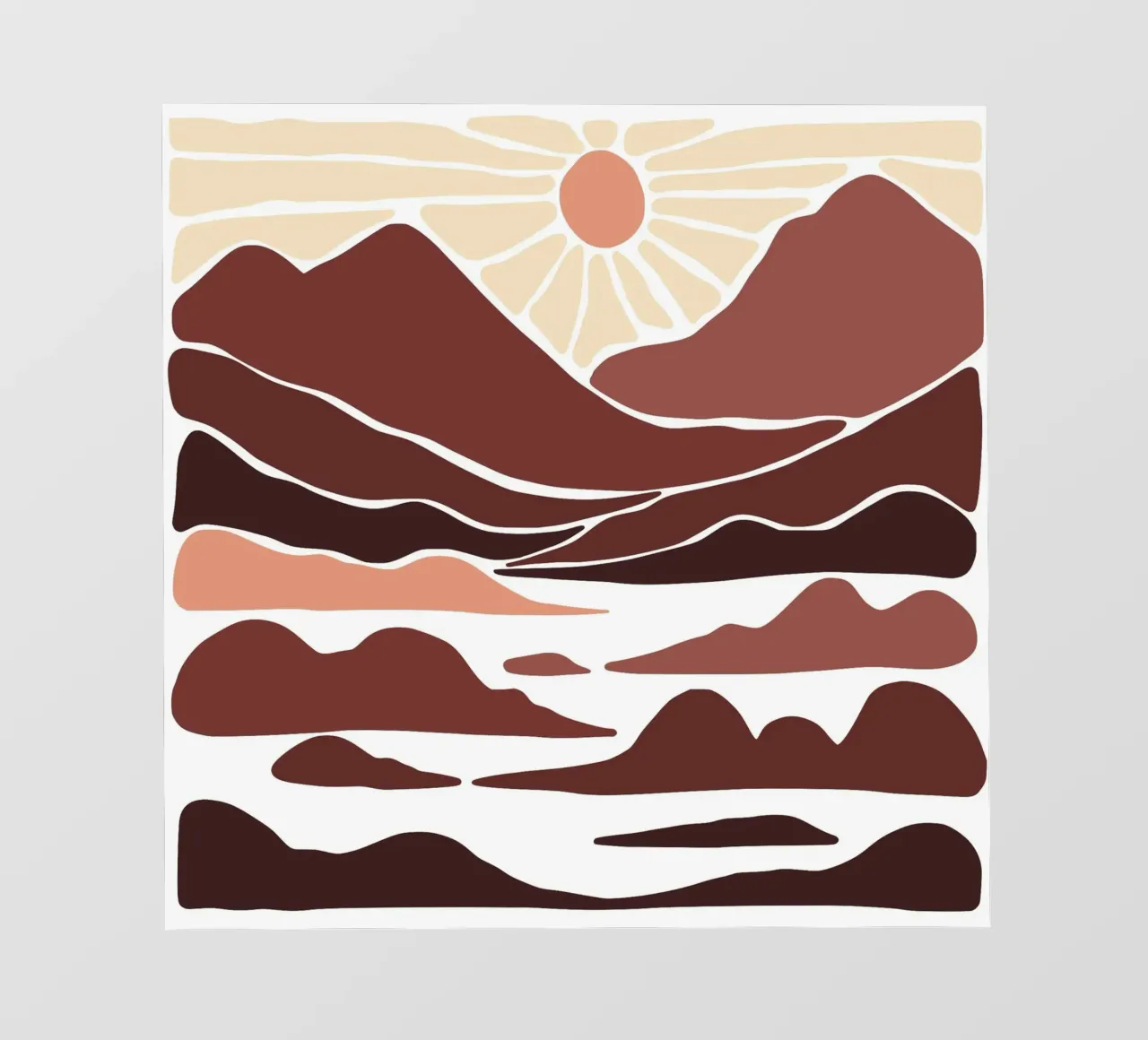 layer of mountain pellicola backlit da pastel color shape