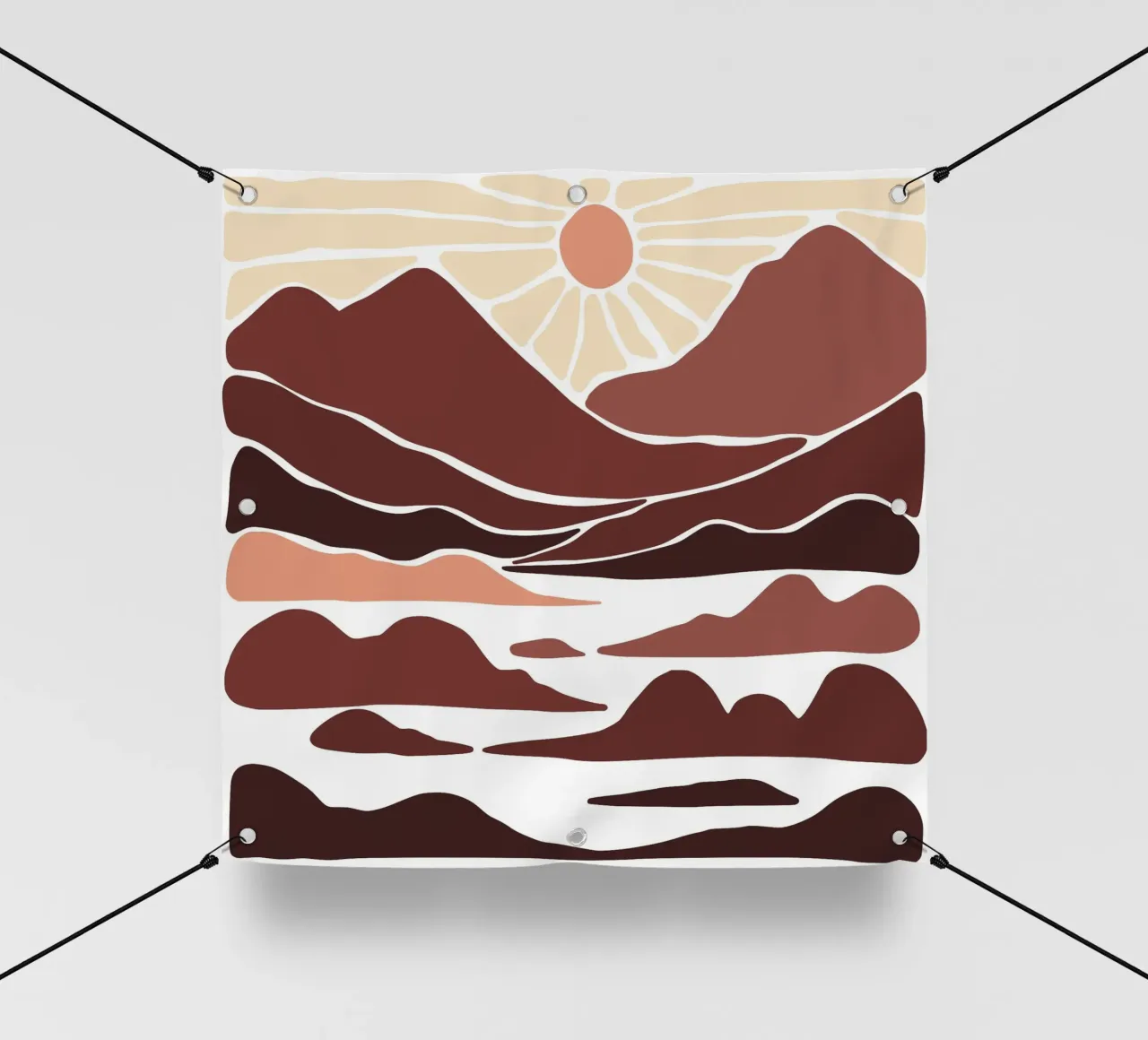 layer of mountain telo in pvc da pastel color shape