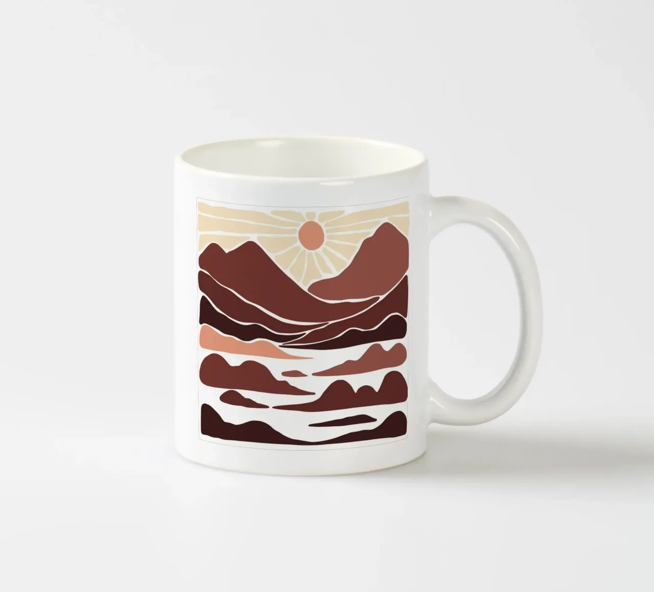 layer of mountain tazza in ceramica da pastel color shape