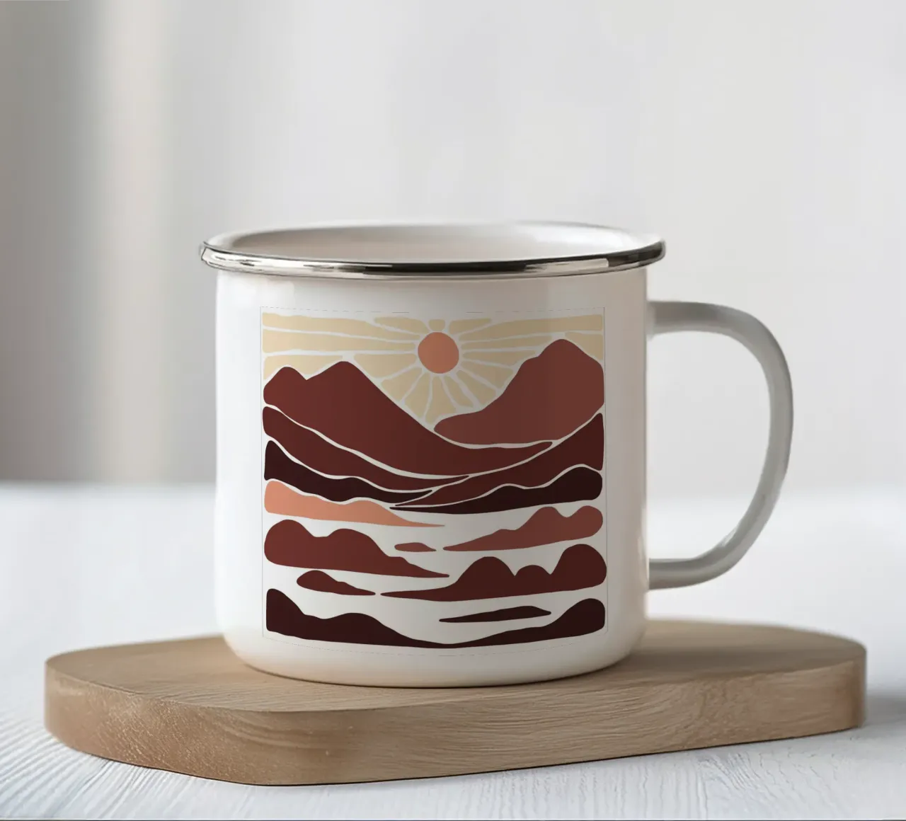 layer of mountain tazza in smalto da pastel color shape