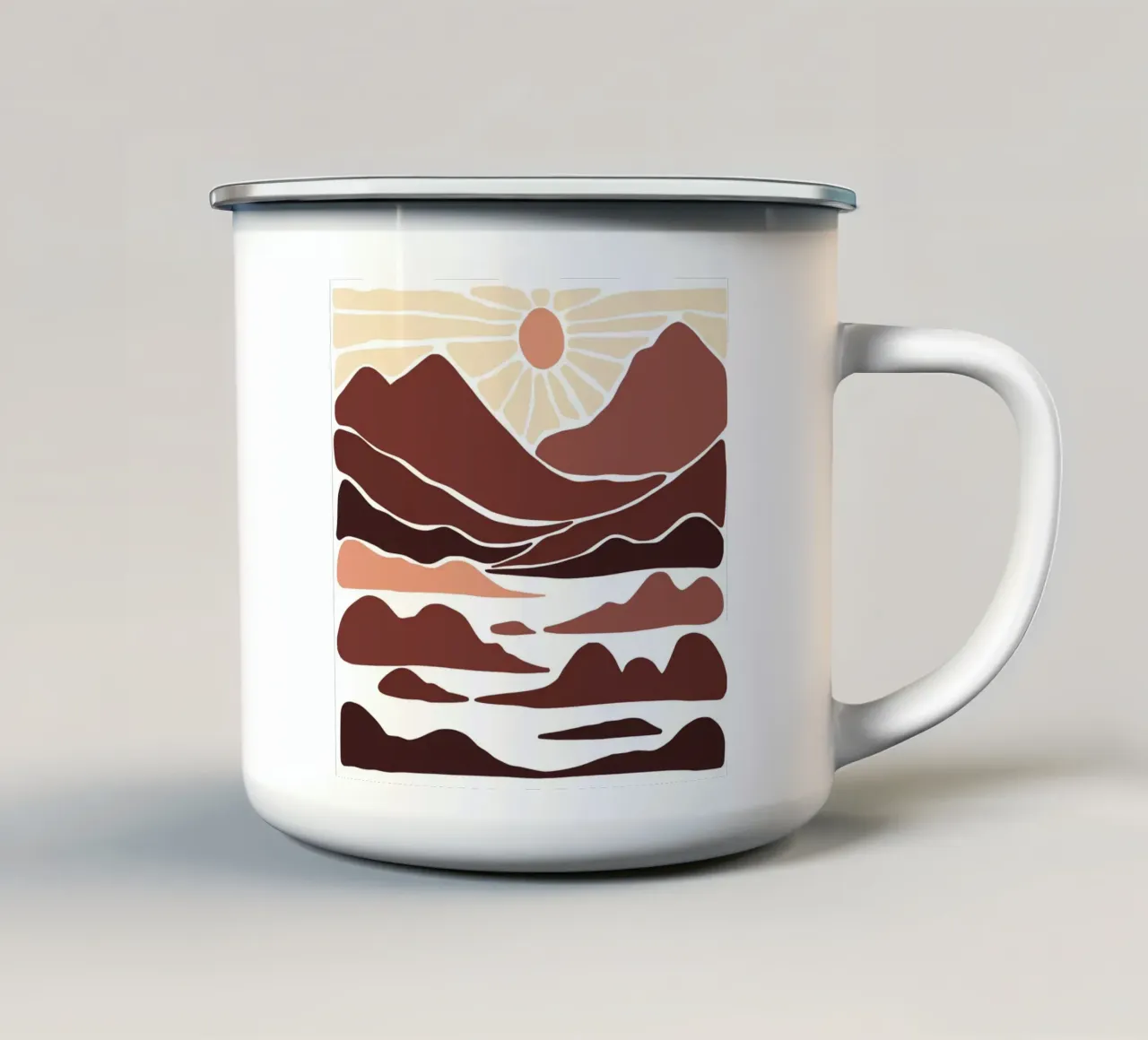 layer of mountain tazza in smalto da pastel color shape