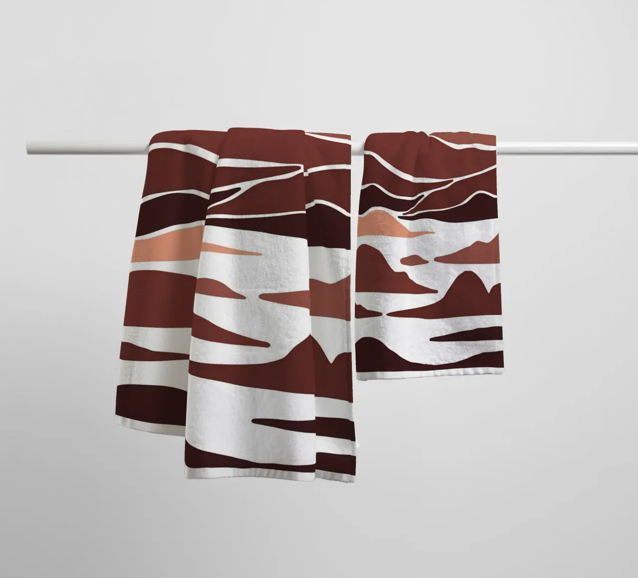 layer of mountain asciugamano da bagno da pastel color shape