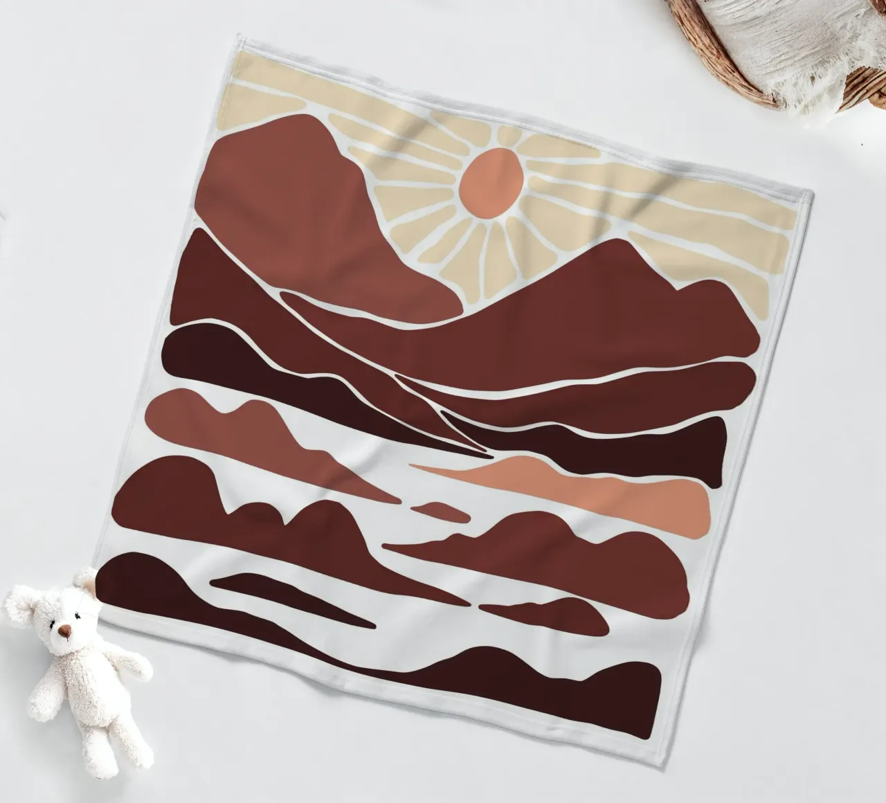 layer of mountain coperta in pile da pastel color shape