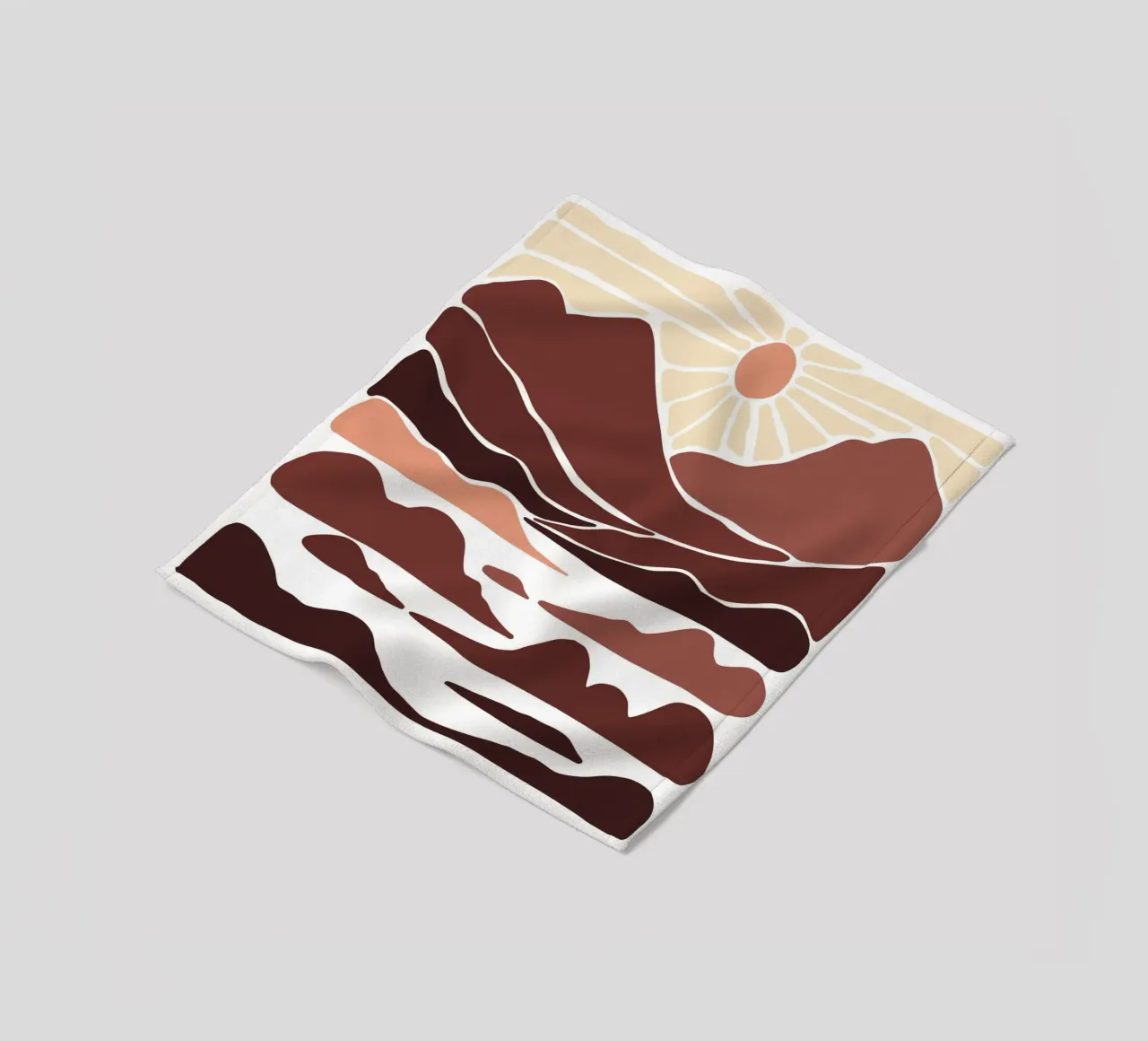 layer of mountain coperta in pile da pastel color shape