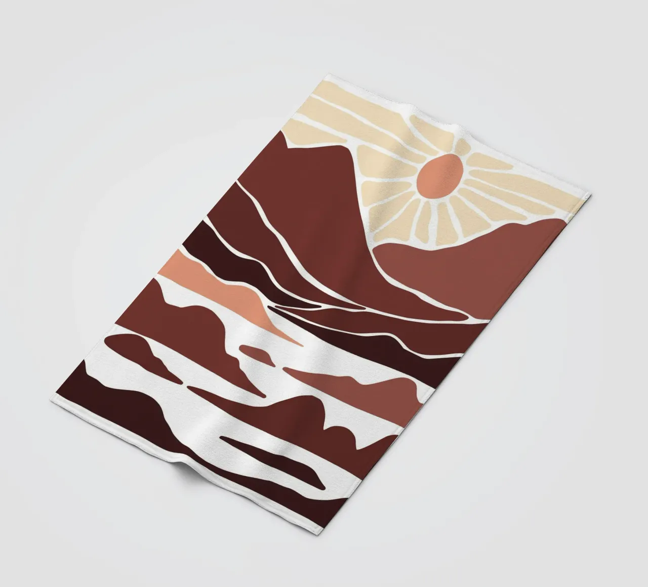 layer of mountain coperta in pile da pastel color shape