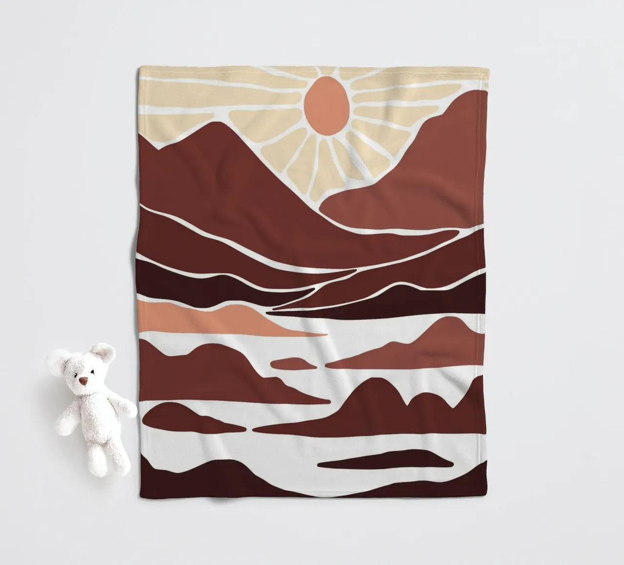 layer of mountain coperta in pile da pastel color shape