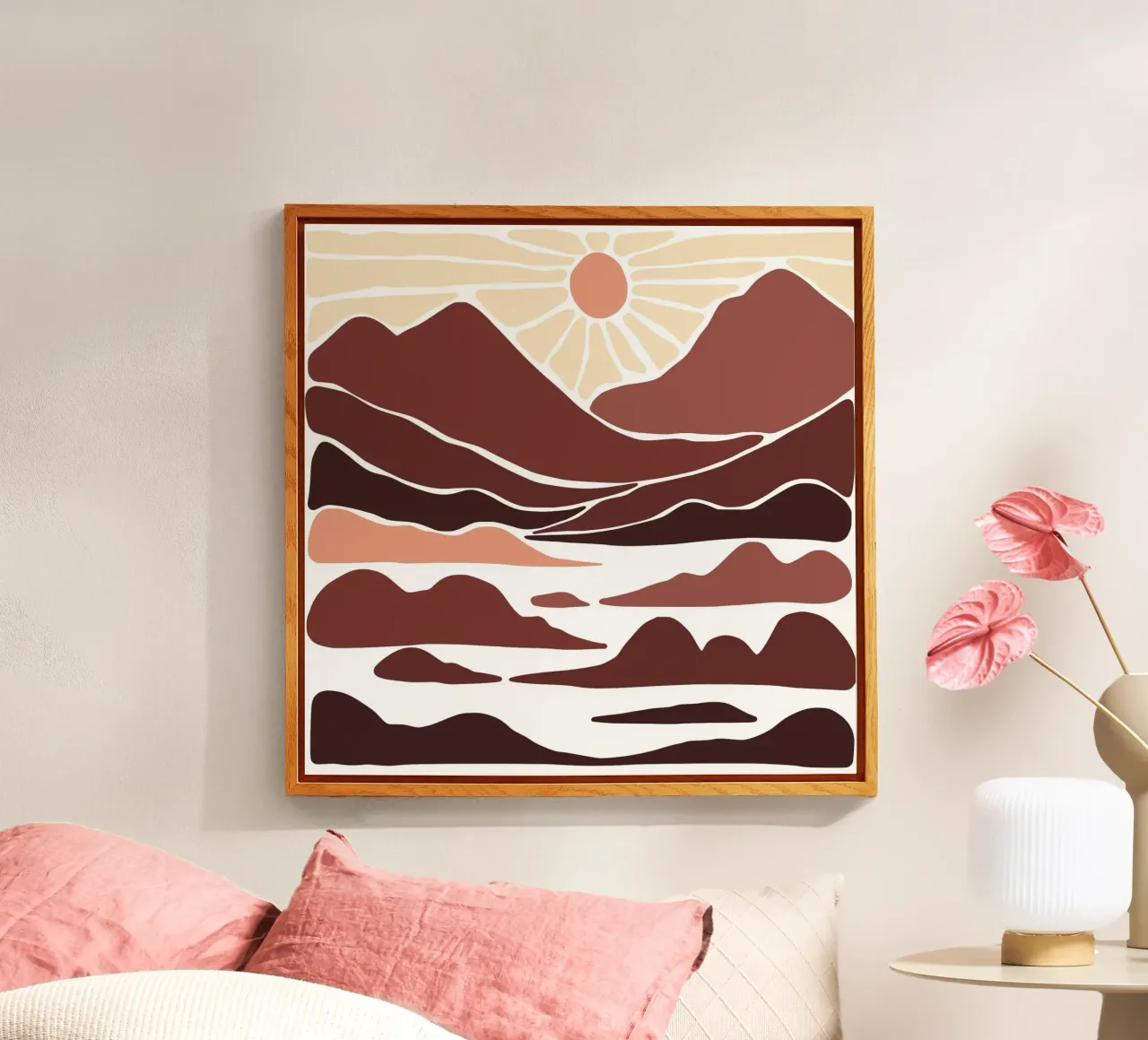 layer of mountain plexiglass da pastel color shape