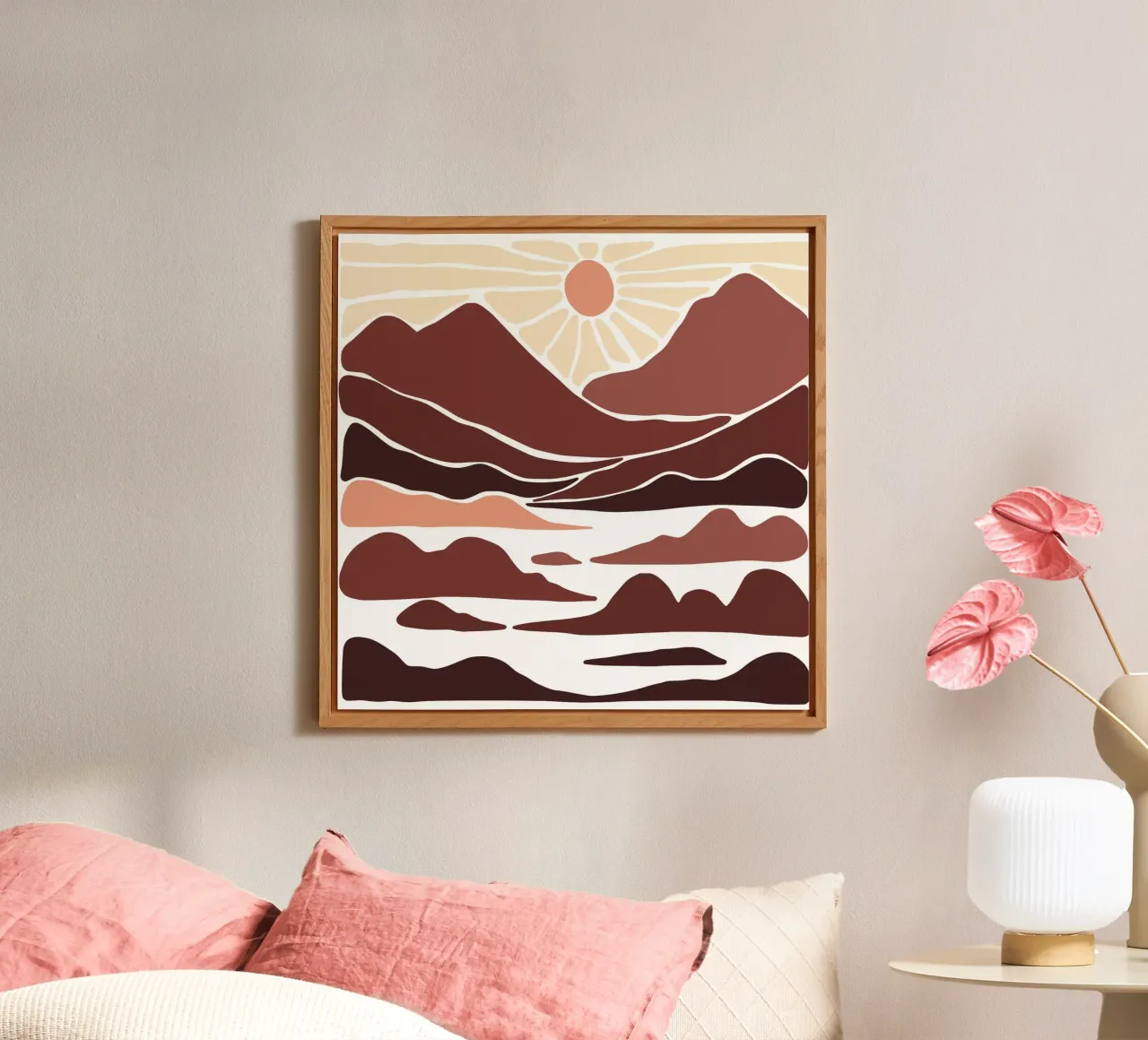 layer of mountain alluminio dibond da pastel color shape