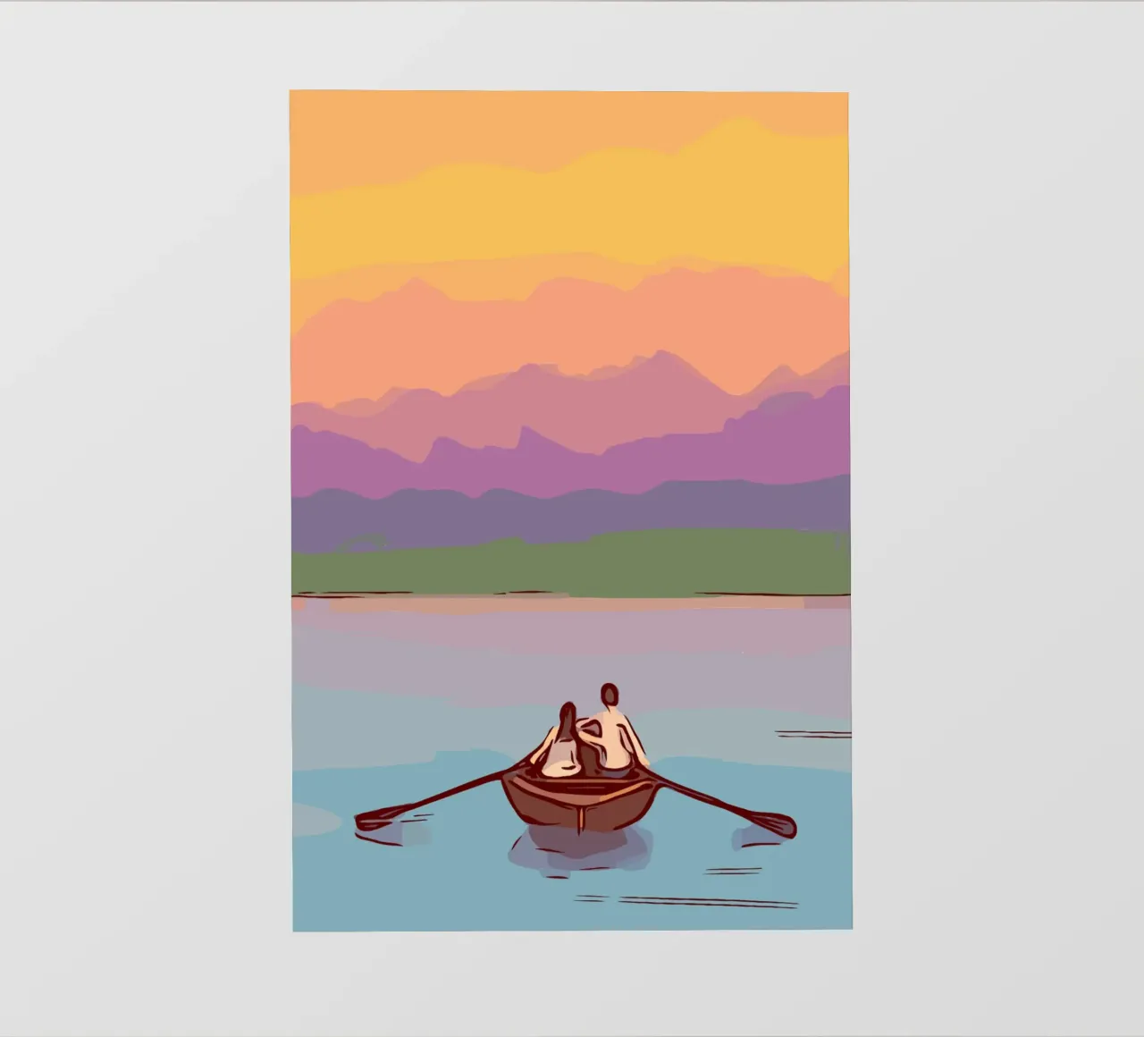 boating in the sunset pellicola backlit da pastel color shape
