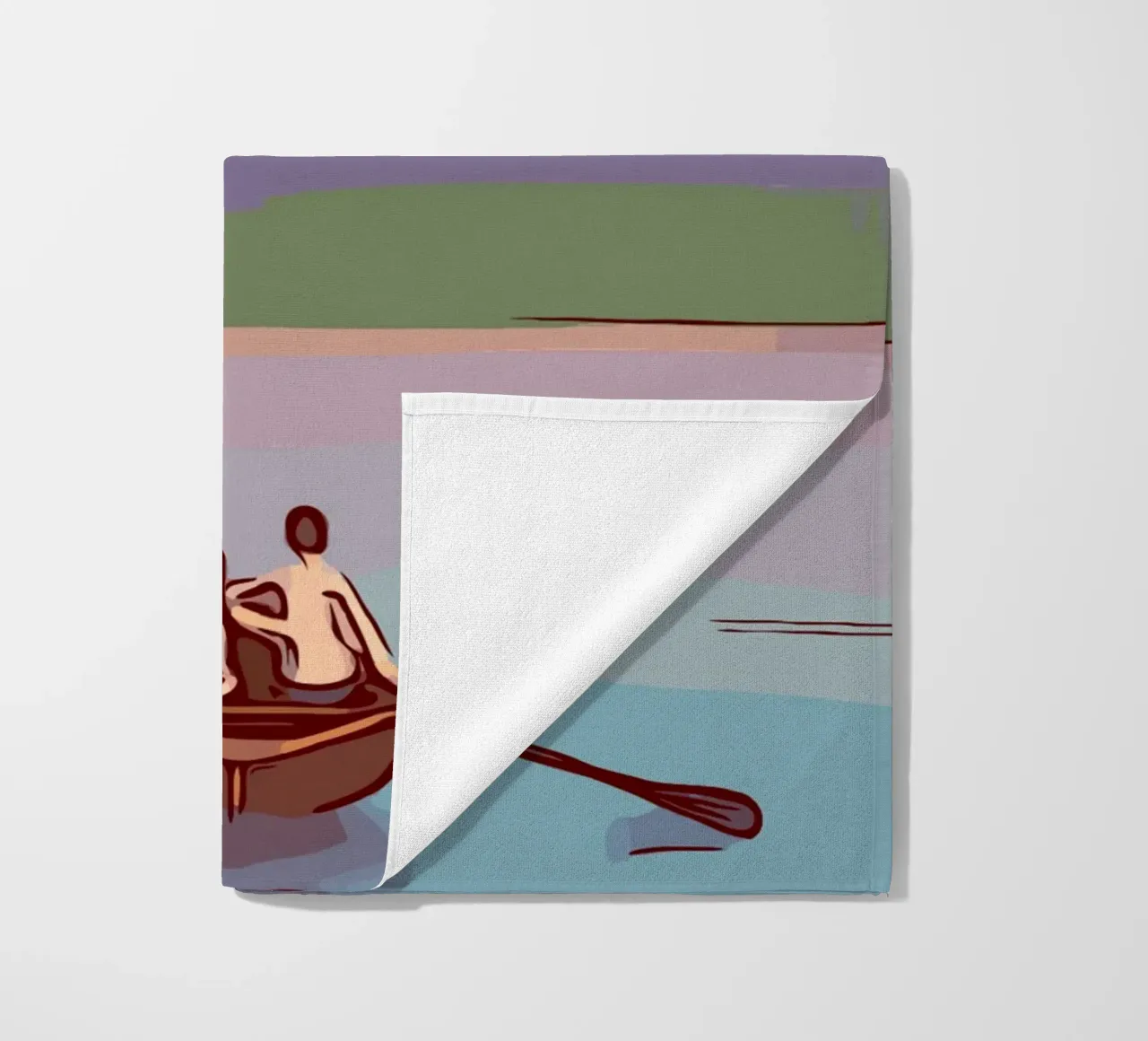 boating in the sunset telo mare da pastel color shape