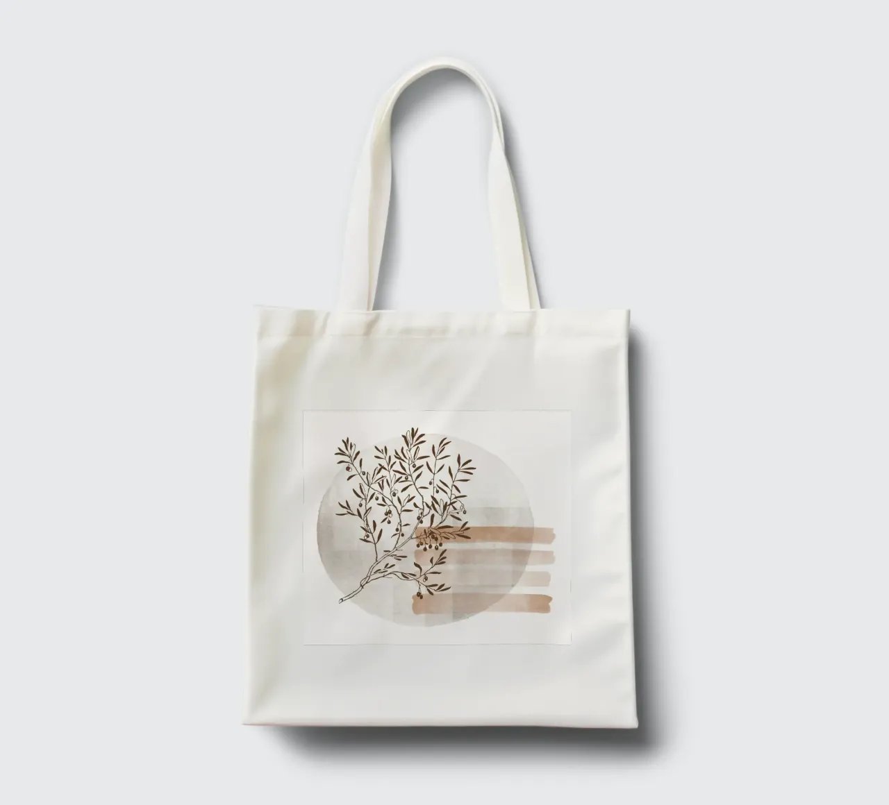 tree in the shadow borsa in juta da pastel color shape