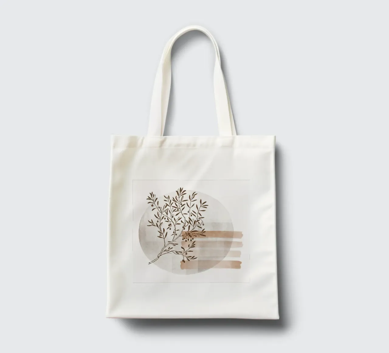 tree in the shadow borsa in juta da pastel color shape