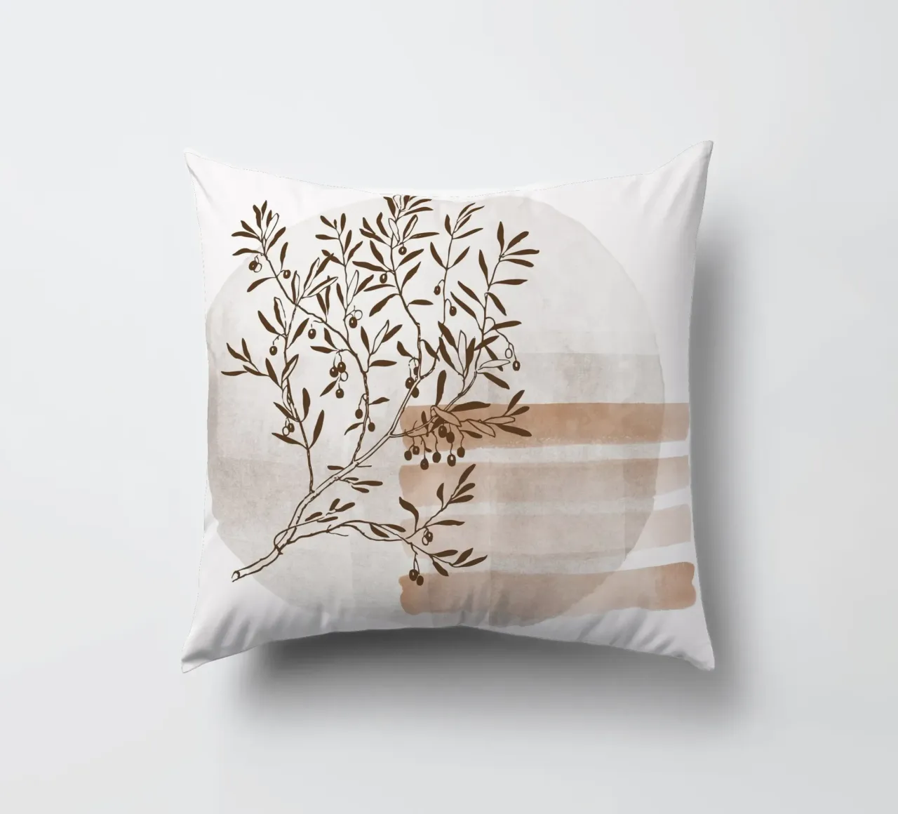 tree in the shadow cuscino da pastel color shape