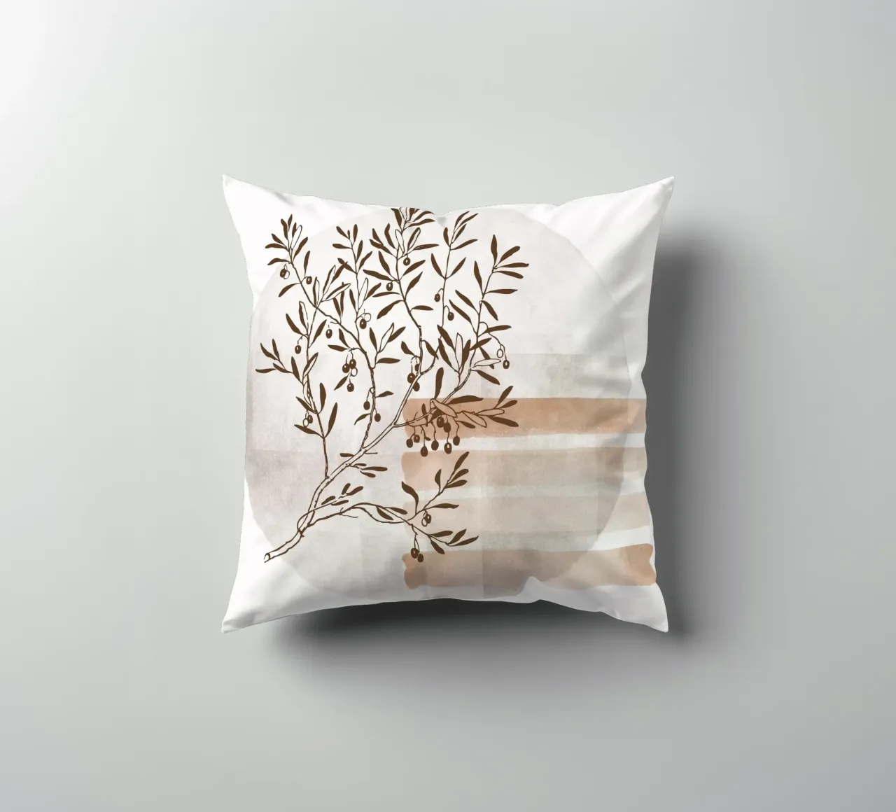 tree in the shadow cuscino da pastel color shape