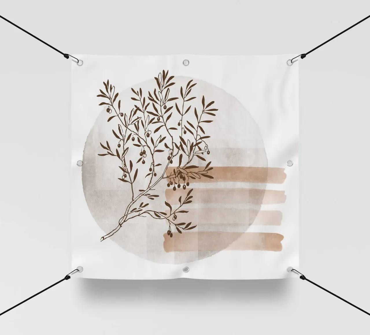 tree in the shadow telo in pvc da pastel color shape