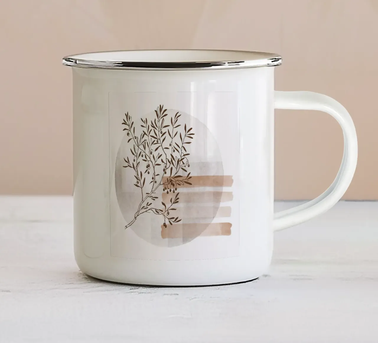 tree in the shadow tazza in smalto da pastel color shape