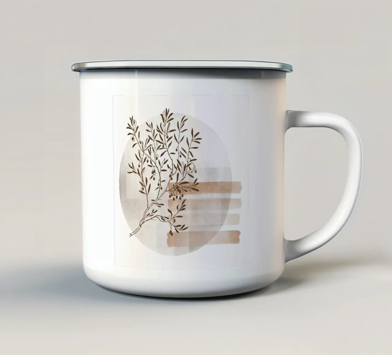 tree in the shadow tazza in smalto da pastel color shape
