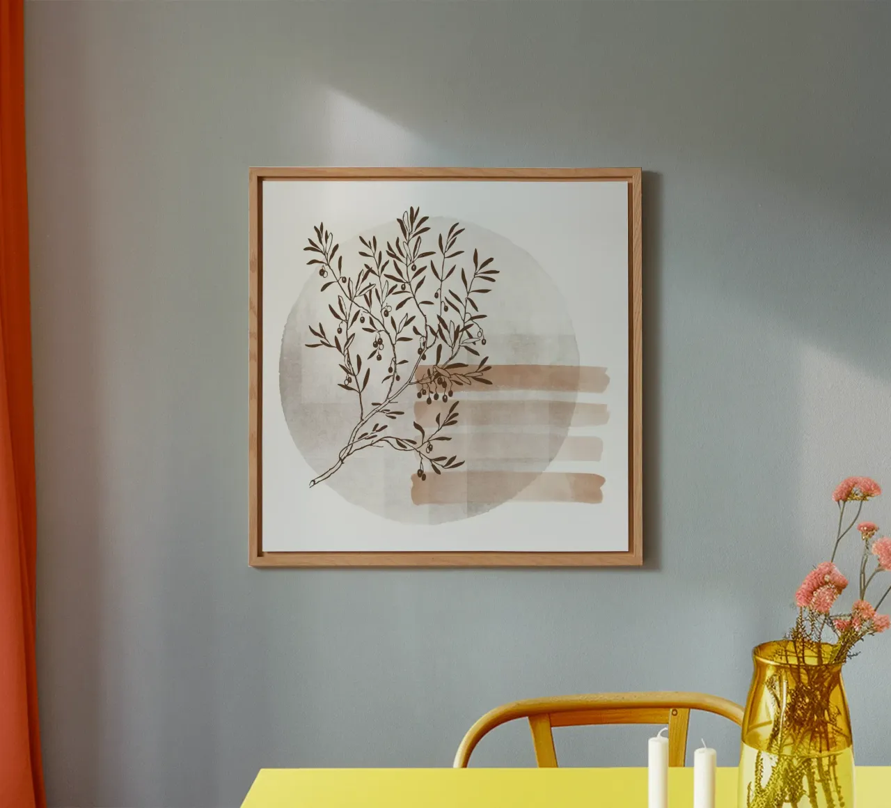 tree in the shadow alluminio dibond da pastel color shape