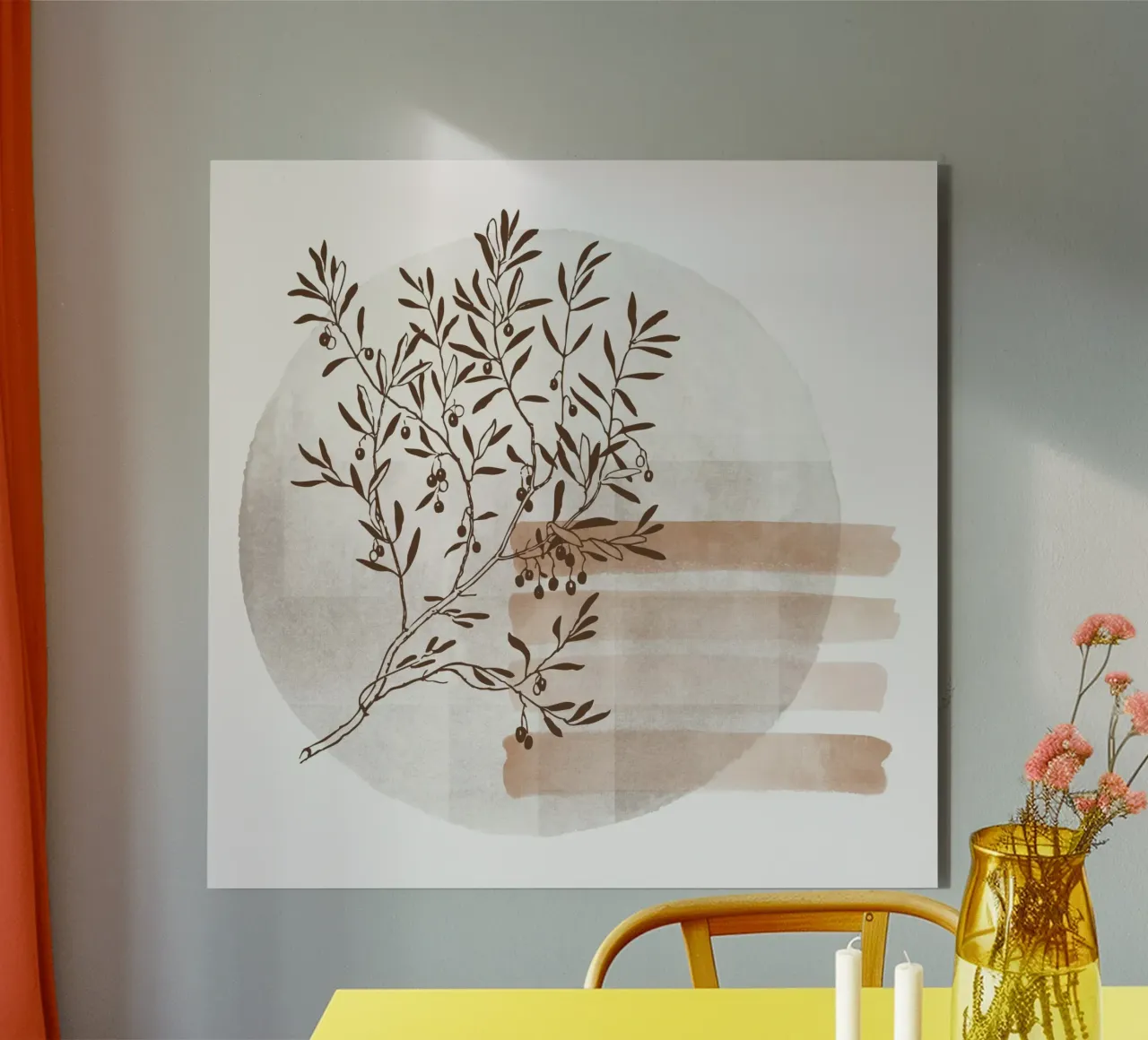 tree in the shadow alluminio dibond da pastel color shape