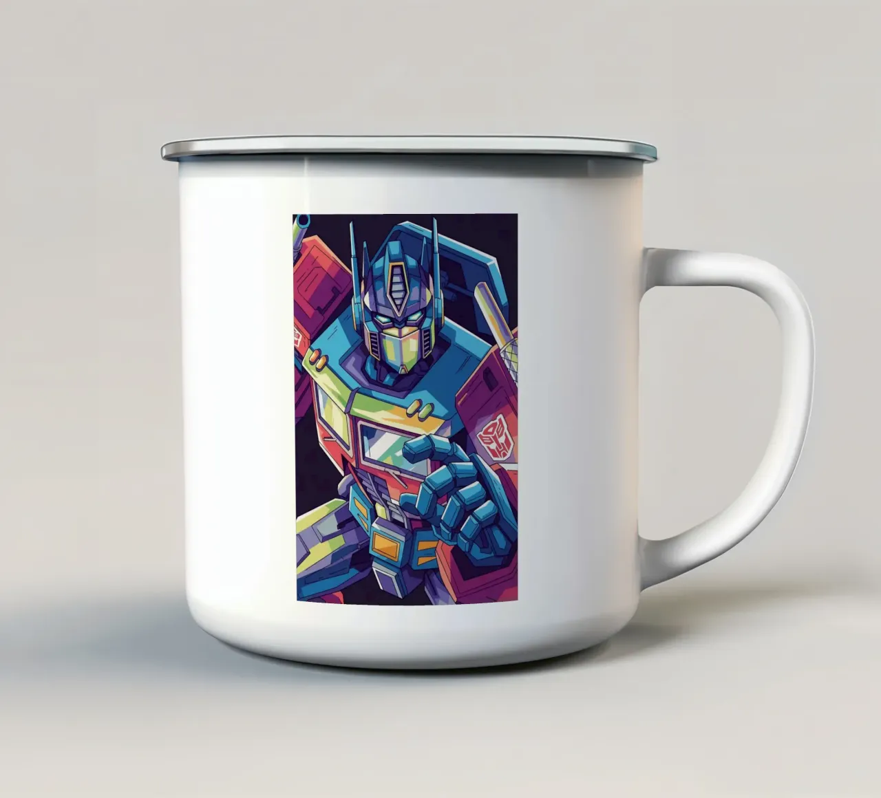 Optimus Prime WPAP art #5 tazza in smalto da Hantamrata
