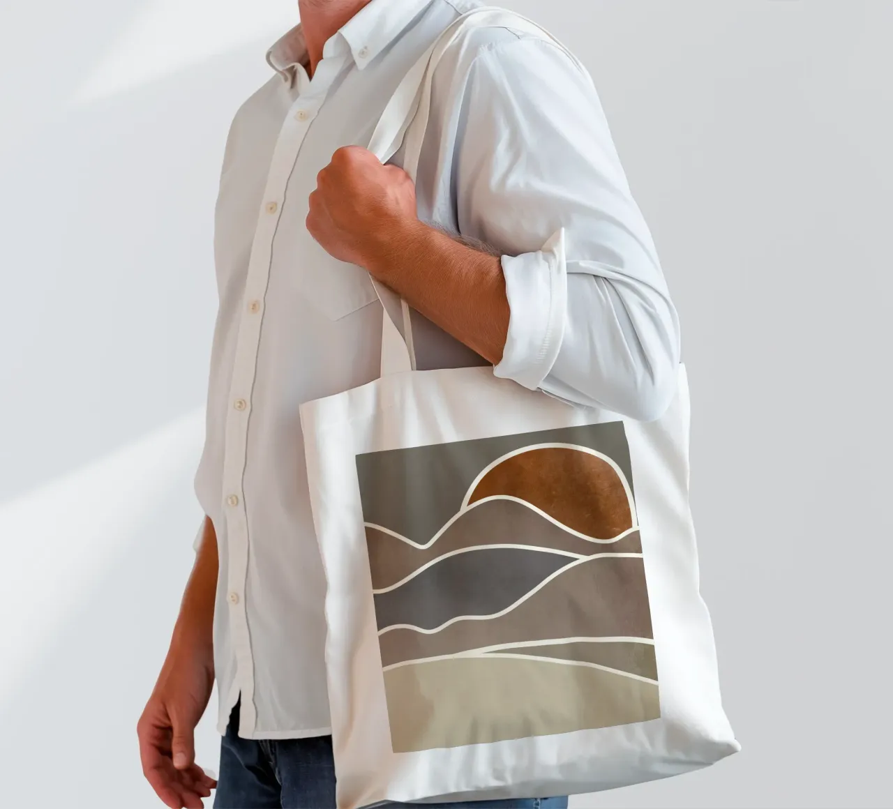 sunset layers of clouds borsa in juta da pastel color shape