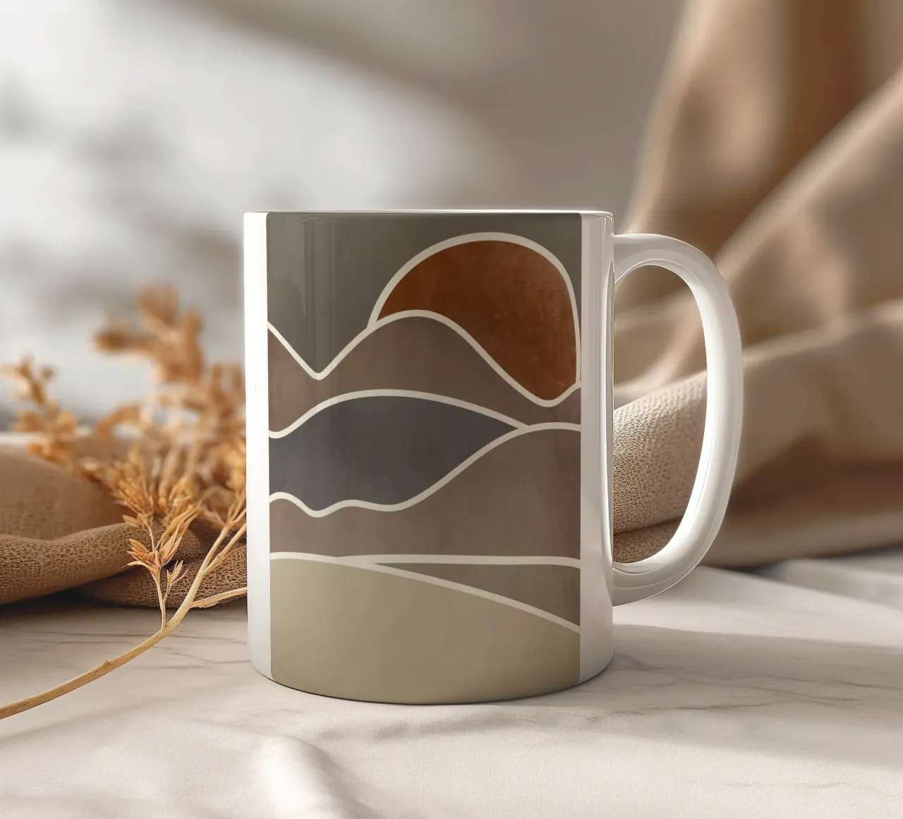 sunset layers of clouds tazza in ceramica da pastel color shape