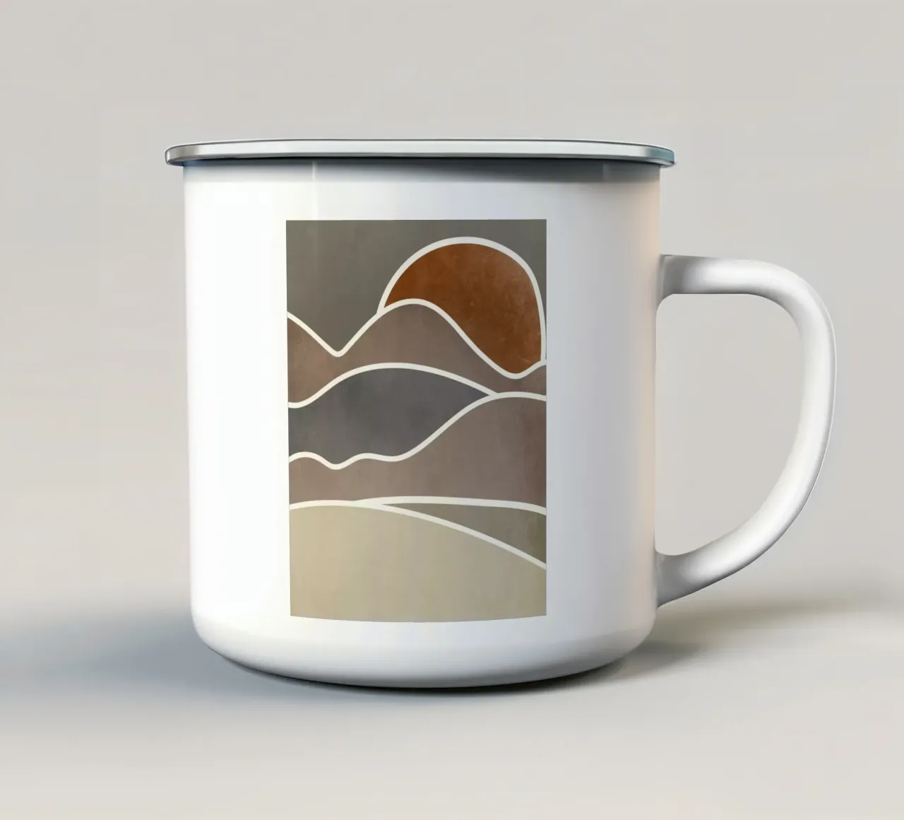 sunset layers of clouds tazza in smalto da pastel color shape