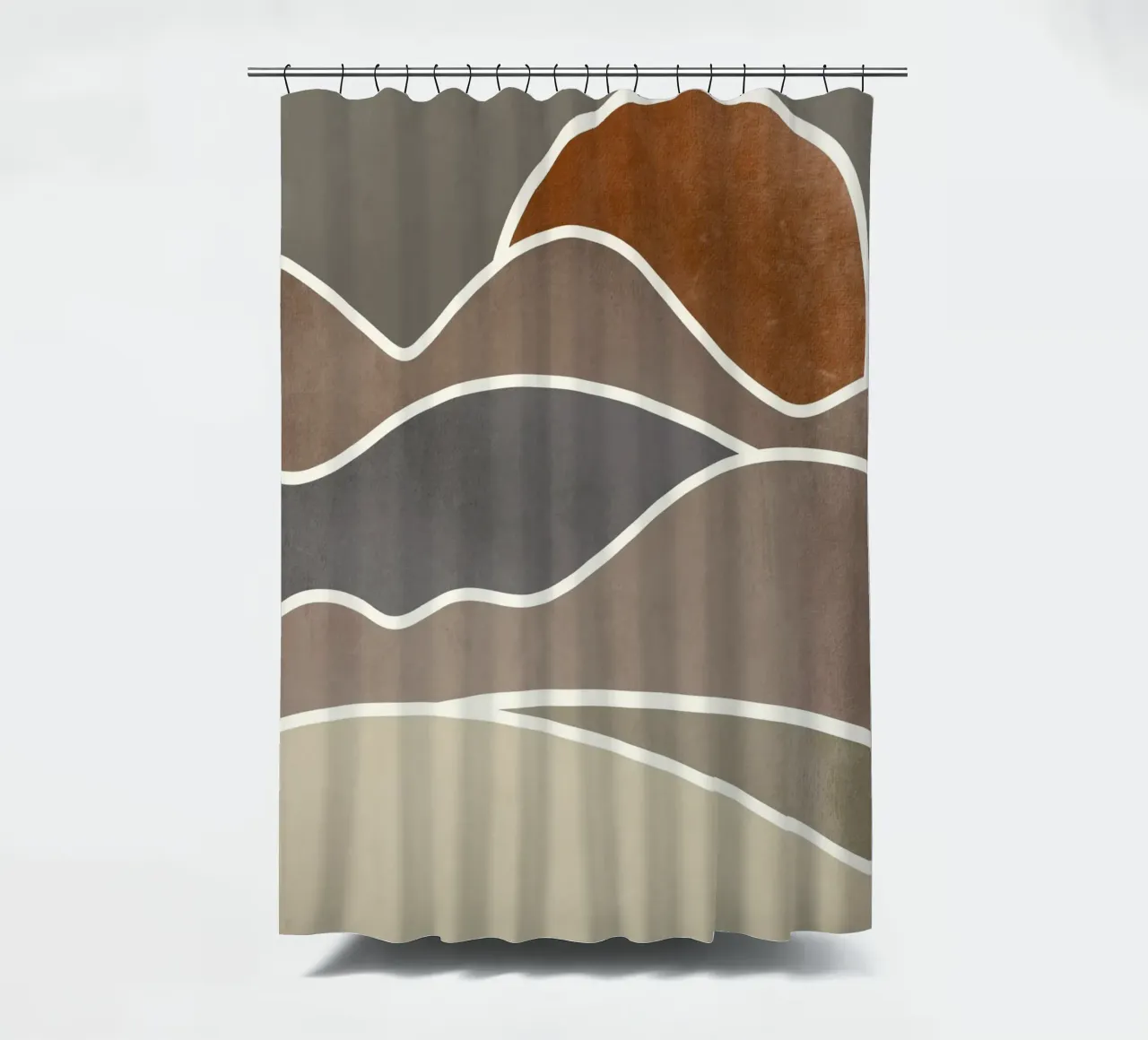 sunset layers of clouds tenda da doccia da pastel color shape