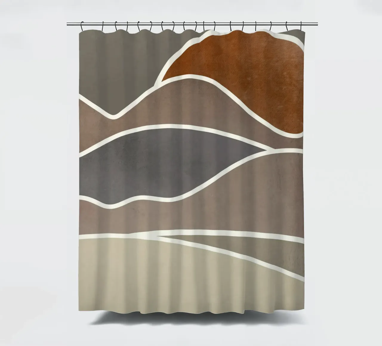 sunset layers of clouds tenda da doccia da pastel color shape