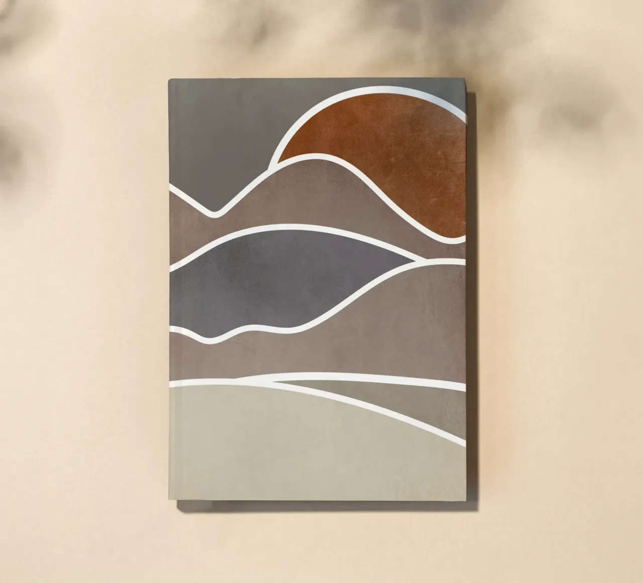sunset layers of clouds notebook by pastel color shape
