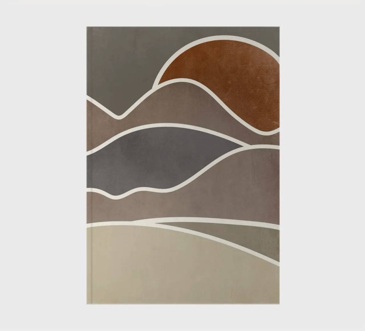 sunset layers of clouds notebook by pastel color shape