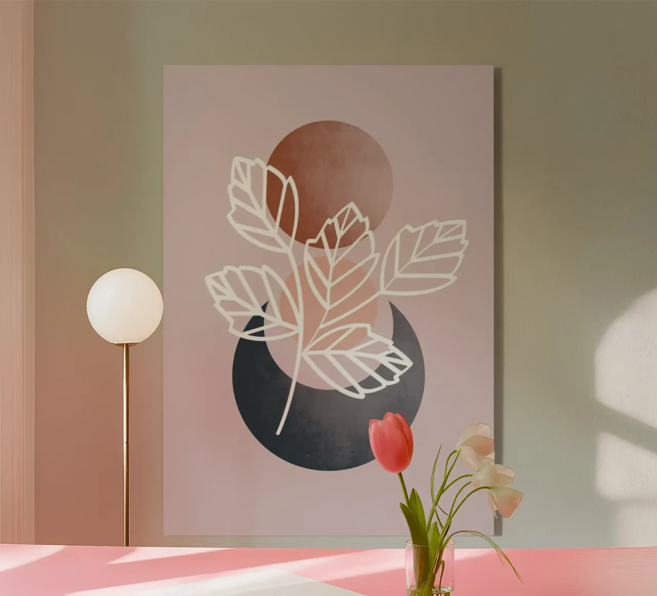 moon and sun plexiglass da pastel color shape